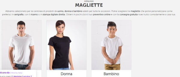 fornitori magliette personalizzate economiche online