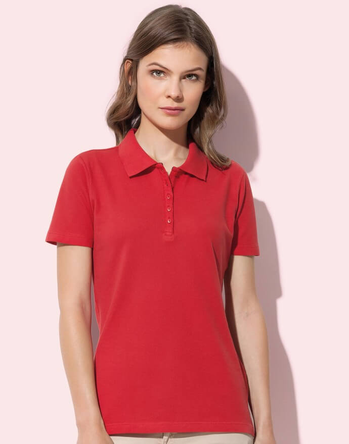 polo rossa donna abbigliamento personalizzato