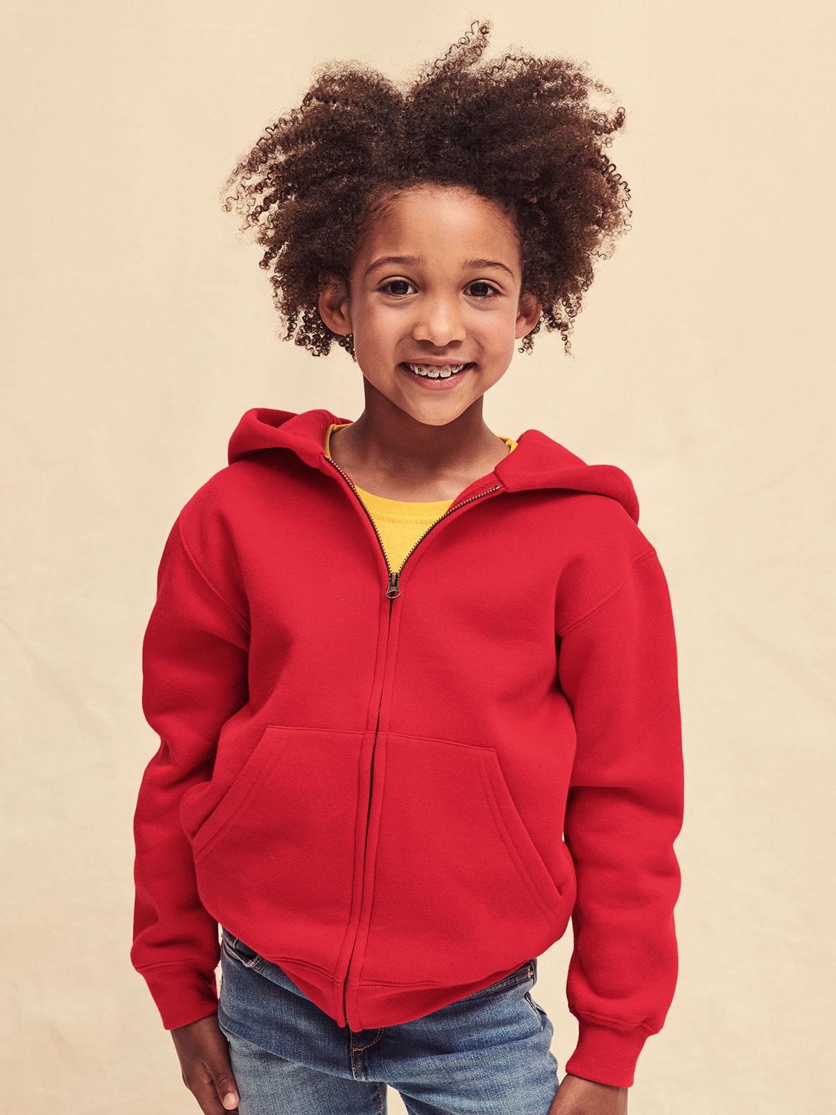 Felpe Fruit of the loom Felpa bambino con cappuccino e cerniera intera 62 035 0