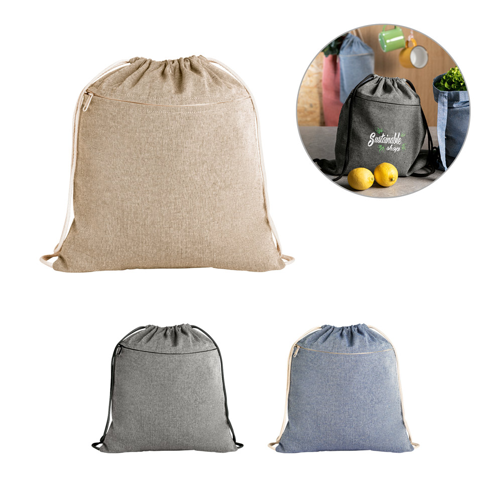 Zaini Gadget CHANCERY. Zaino a sacca in cotone riciclato 140 g m 92928